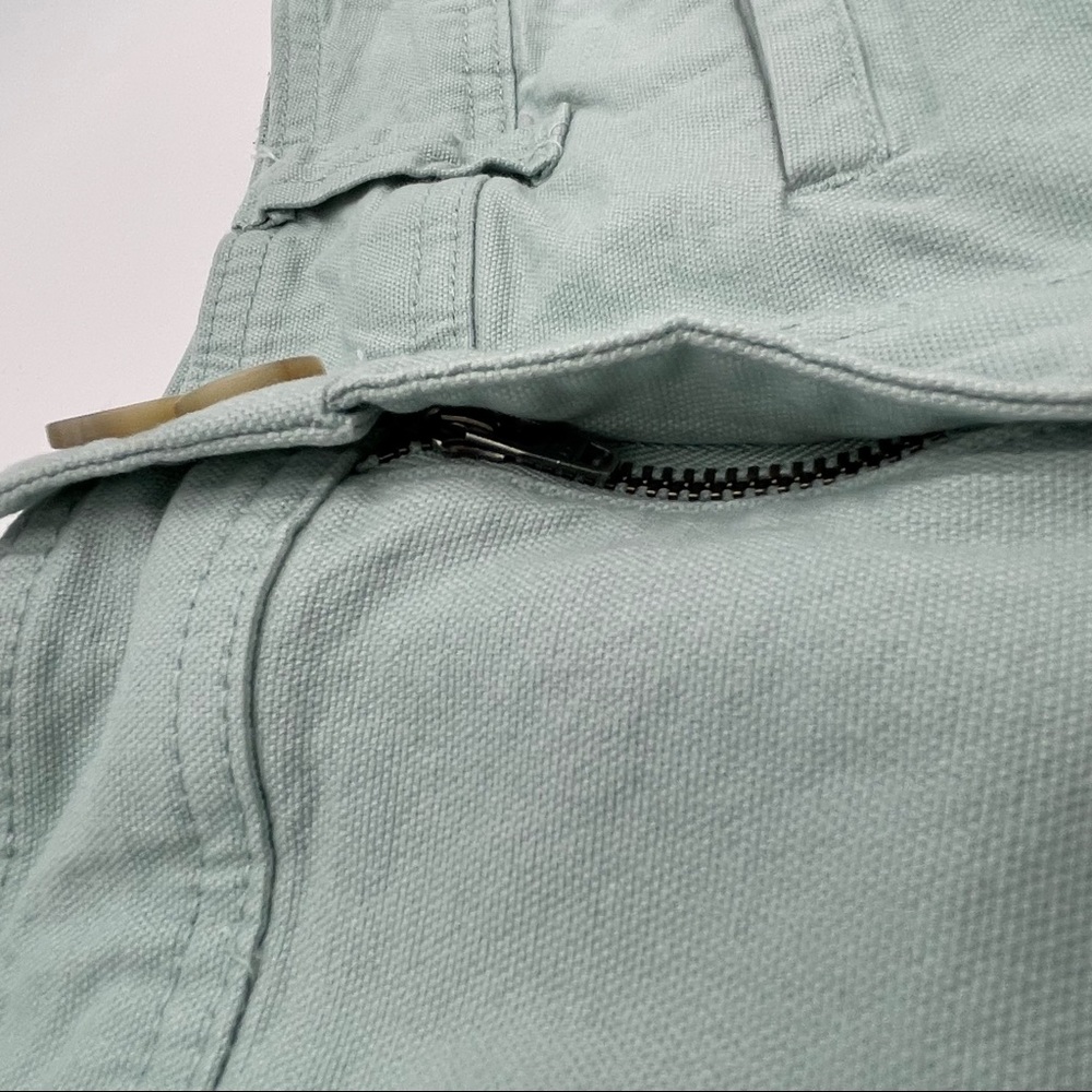 A New Day Mint Green High Waisted Culottes Cropped Wide Leg Pants Stetch Gaucho - Picture 8 of 12